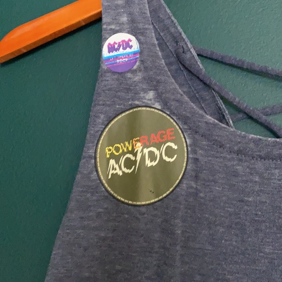 AC/DC muscle tank with tie back - Picture 3 of 6